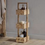 tall mango wood storage caddy