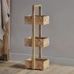 tall mango wood storage caddy