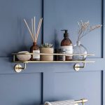 antique brass wall shelf