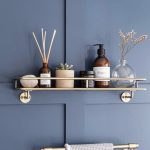 antique brass wall shelf