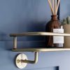 antique brass wall shelf