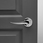 codsall lever handles round rose (pair) polished nickel