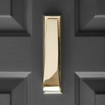the slim door knocker polished brass