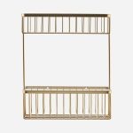 brushed brass double basket