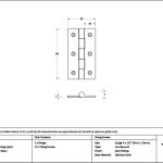 burnished brass 2.5" butt hinge (pair)