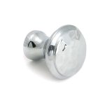 polished chrome hammered cabinet knob small