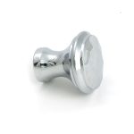 polished chrome hammered cabinet knob small