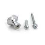 polished chrome hammered cabinet knob small