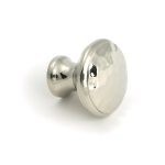 polished nickel hammered cabinet knob medium