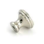 polished nickel hammered cabinet knob medium
