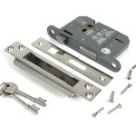 polished chrome 3" 5 lever bs sash lock