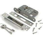 polished ss 3" 5 lever bs sash lock