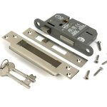 polished nickel 2½" 5 lever bs sash lock ka