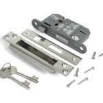 polished chrome 2½" 5 lever bs sash lock ka