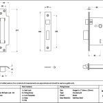 satin chrome 2½" 5 lever bs sash lock ka