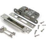 polished ss 2½" 5 lever bs sash lock ka