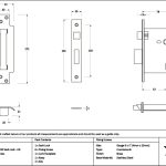polished brass 3" 5 lever bs sash lock ka