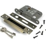 aged brass 3" 5 lever bs sash lock ka