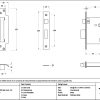 satin brass 3" 5 lever bs sash lock ka