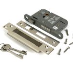polished nickel 3" 5 lever bs sash lock ka