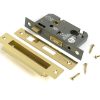 polished brass 2½" euro profile sash lock