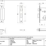polished brass 2½" euro profile sash lock