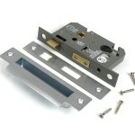 satin chrome 2½" euro profile sash lock