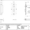 polished bronze 2½" euro profile sash lock