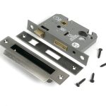 pewter 3" euro profile sash lock