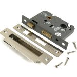 polished nickel 3" euro profile sash lock