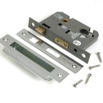 polished chrome 3" euro profile sash lock