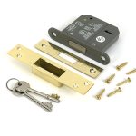polished brass 3" 5 lever bs dead lock
