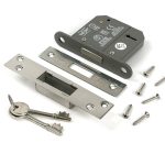 polished ss 3" 5 lever bs dead lock
