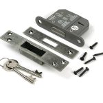 pewter 2½" 5 lever bs dead lock ka