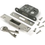 polished ss 2½" 5 lever bs dead lock ka