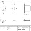pewter 3" 5 lever bs dead lock ka