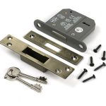 aged brass 3" 5 lever bs dead lock ka