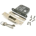 polished nickel 3" 5 lever bs dead lock ka