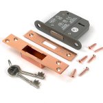 polished bronze 3" 5 lever bs dead lock ka