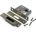 aged brass 2½" euro profile dead lock