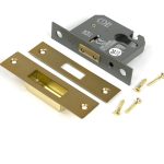satin brass 2½" euro profile dead lock