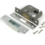 polished chrome 2½" euro profile dead lock