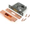 polished bronze 3" euro profile dead lock