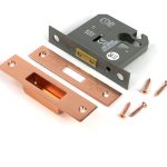 polished bronze 3" euro profile dead lock