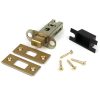 satin brass 2½" heavy duty tubular deadbolt