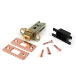 polished bronze 2½" heavy duty tubular deadbolt