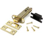 polished brass 4" heavy duty tubular deadbolt