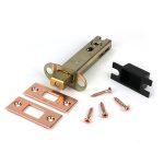polished bronze 4" heavy duty tubular deadbolt