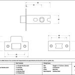 pewter 2½" tubular mortice latch