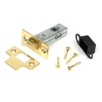 polished brass 2½" tubular mortice latch